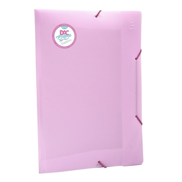 Pasta Aba Elástica Ofício Sem Lombo Rosa DAC Breeze – 801PP-RS