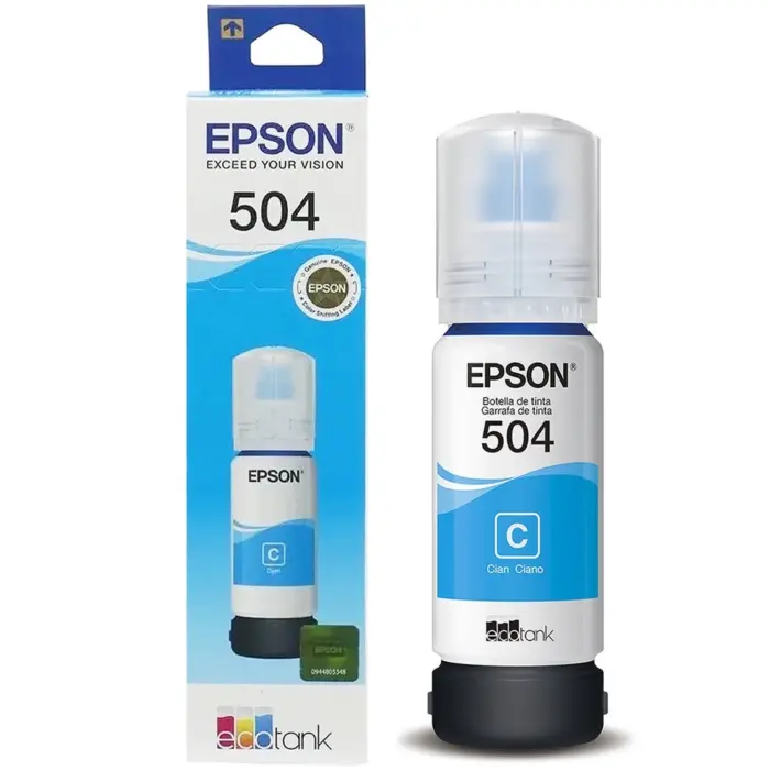 Refil de Tinta 504 Epson T504220-AL Ciano